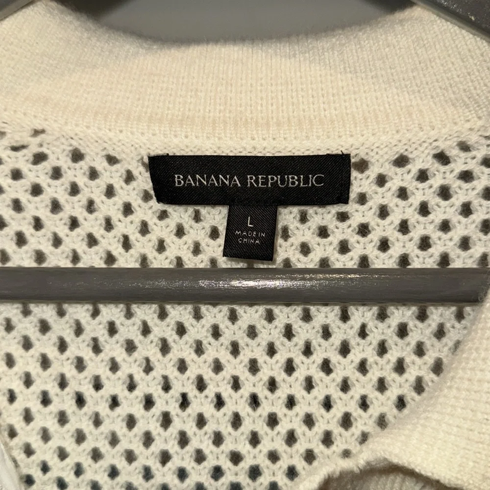 Banana Republic HERITAGE BRIA MERINO-CASHMERE JACKET size L EUC Cream - Picture 6 of 7